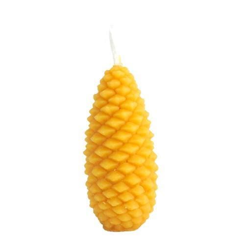 Bougie Pomme de Pin en cire d'abeille